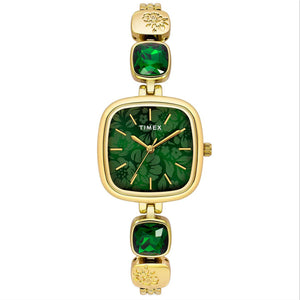 TIMEX Fria Women Green Square Dial Analog Watch - TWEL21000 - KRISHNA WATCH COMPANY