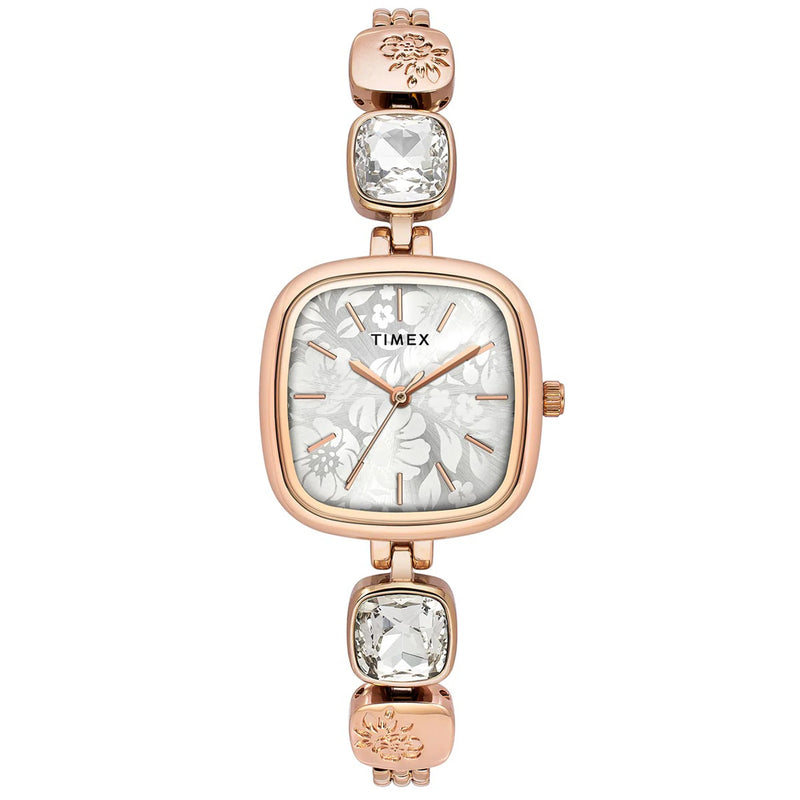 TIMEX Fria Women Silver Square Dial Analog Watch - TWEL21001