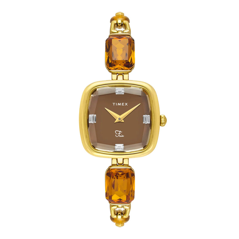 TIMEX Fria Brown Square Dial Analog Women's Watch - TWEL21200 - KRISHNA WATCH COMPANY