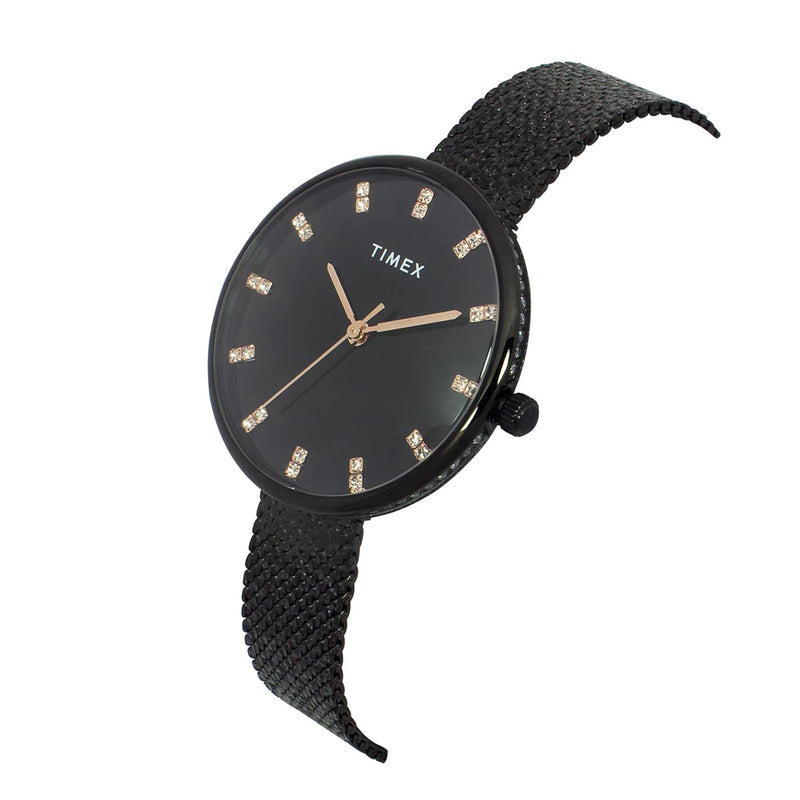 TIMEX Women Black Round Dial Analog Watch - TWEL21503