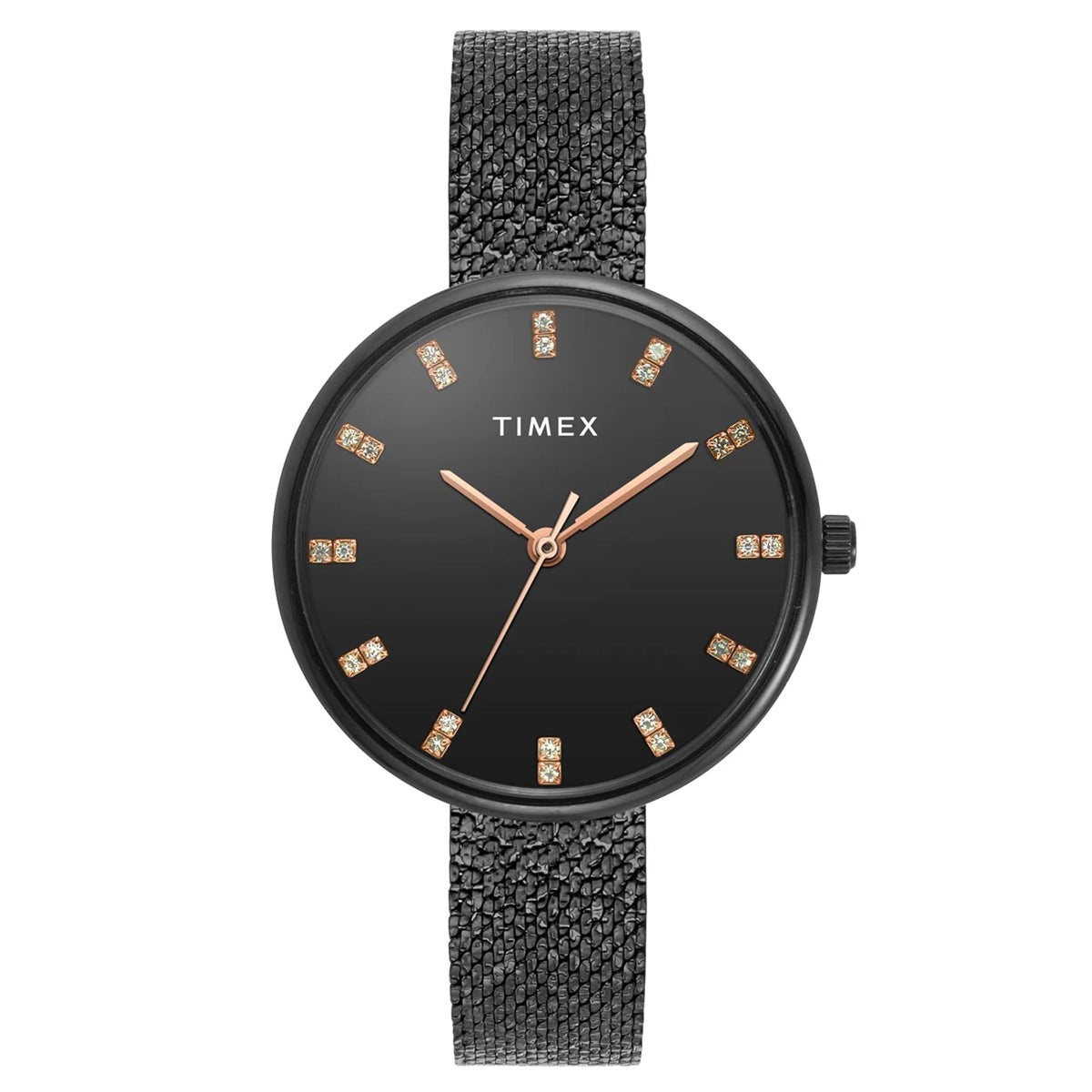 TIMEX Women Black Round Dial Analog Watch - TWEL21503