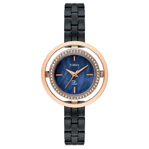 TIMEX Fria Black Round Dial Analog Women's Watch - TWEL24303 - KRISHNA WATCH COMPANY
