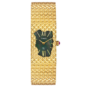 TIMEX Fria Women Mother of Pearl Black Rectangle Dial Analog Watch - TWEL77706 - KRISHNA WATCH COMPANY