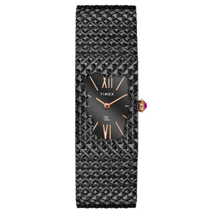 TIMEX Fria Women Black Rectangle Dial Analog Watch - TWEL77708 - KRISHNA WATCH COMPANY