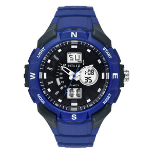 Helix Men Black Round Dial Quartz Analog-Digital Watch - TWESK4602T - KRISHNA WATCH COMPANY