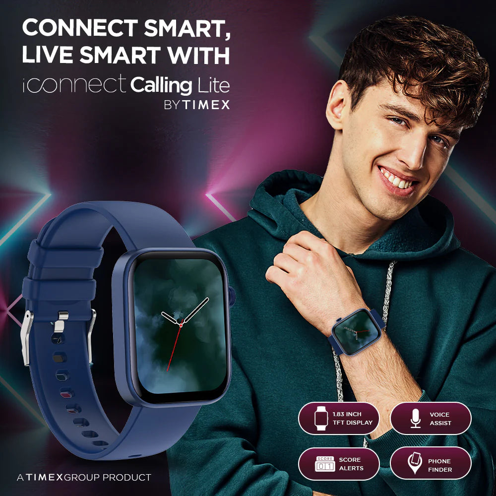 Timex iConnect Calling Lite 1.83 inches (4.6cm) Display BT Calling Smartwatch For Unisex - TWIXW602T - KRISHNA WATCH COMPANY
