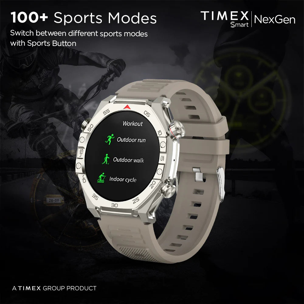Timex Smart NexGen 1.43 inches (3.6cm) Display with Functional Crown and BT Calling Smartwatch For Unisex - TWTXW703T - KRISHNA WATCH COMPANY