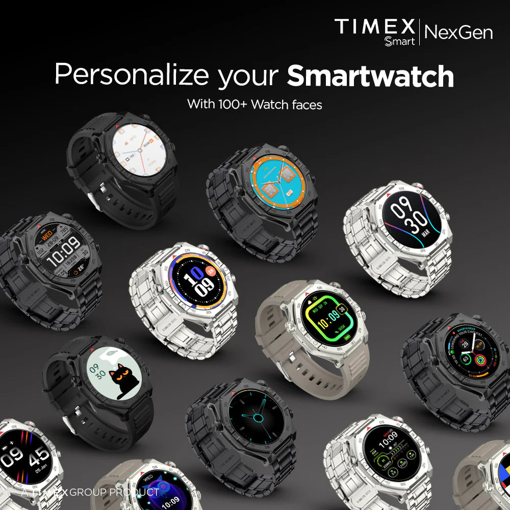 Timex Smart NexGen 1.43 inches (3.6cm) Display with Functional Crown and BT Calling Smartwatch For Unisex - TWTXW703T - KRISHNA WATCH COMPANY