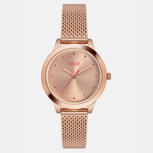 Helix Female Rose Gold Analog Stainless Steel Watch TW022HL25 - KRISHNA WATCH COMPANY