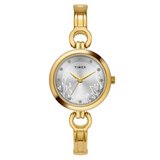 Timex Women White Round Analog Brass Dial Watch - TWEL11435