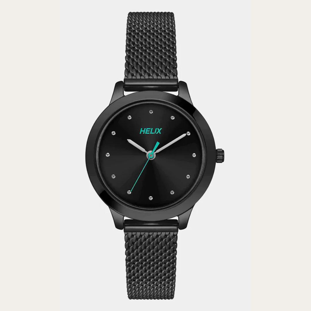 Helix Female Black Analog Stainless Steel Watch TW022HL28