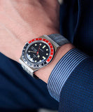 Timex 3 Hands Men's Analog Blue Dial watch in hend