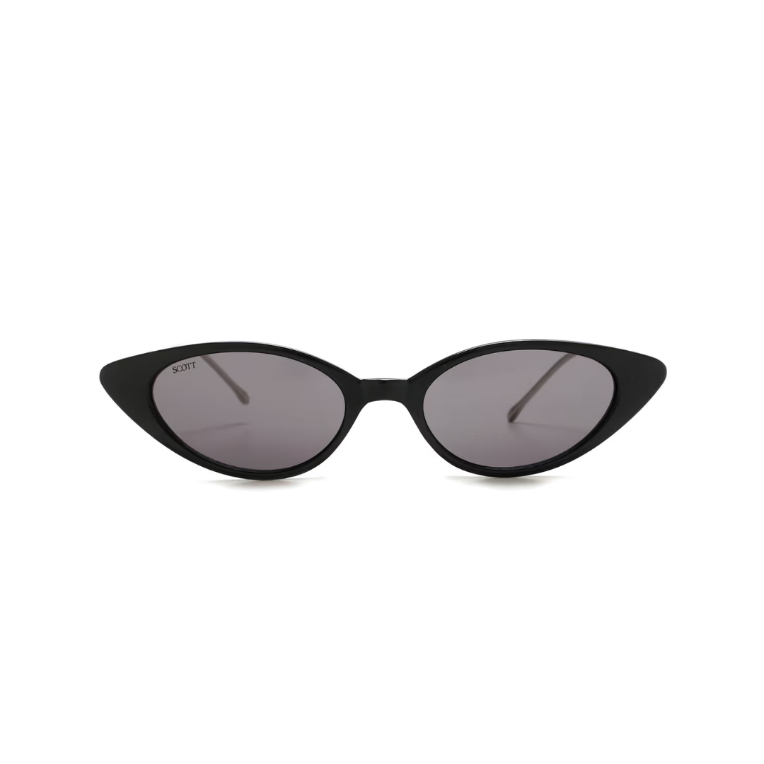 Scott Sunglasses Grey Lens Cat Eye Sunglass Silver Frame SC 2523 C1