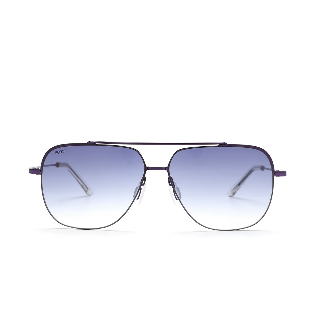 Scott Sunglasses Gradient Blue Lens Navigator Sunglass Purple Frame SC 2493 C3