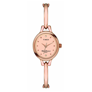 TIMEX CLASSICS WOMEN'S ROSE GOLD DIAL OVAL CASE 3 HANDS FUNCTION WATCH -TW0TL9312 - KRISHNA WATCH COMPANY