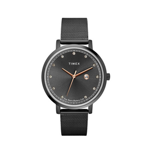 TIMEX EMPERA WOMEN'S GREY DIAL ROUND CASE 10 YEAR BATTERY LIFE + DATE FUNCTION WATCH -TWEL12905 - KRISHNA WATCH COMPANY
