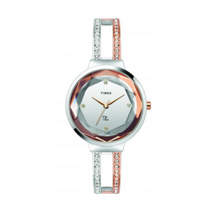 TIMEX FRIA WOMEN'S SILVER DIAL ROUND CASE 3 HANDS FUNCTION WATCH -TWEL13400 - KRISHNA WATCH COMPANY