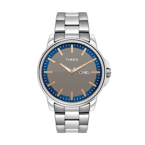TIMEX FASHION MEN'S GREY DIAL ROUND CASE DAY DATE FUNCTION WATCH -TWEG17213 - KRISHNA WATCH COMPANY