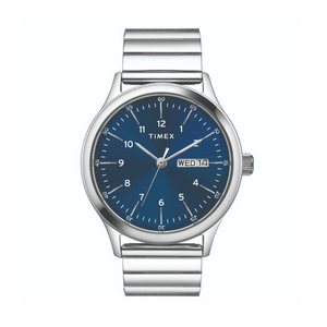 TIMEX FASHION MEN'S BLUE DIAL ROUND CASE DAY DATE FUNCTION WATCH -TWEG19704 - KRISHNA WATCH COMPANY