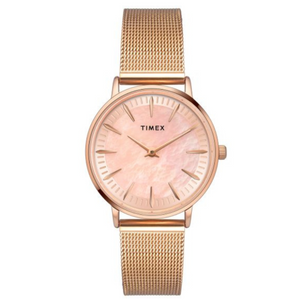 TIMEX FASHION WOMEN'S MOTHER OF PEARL DIAL ROUND CASE 2 HANDS FUNCTION WATCH -TWEL15607 - KRISHNA WATCH COMPANY