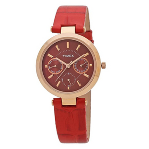 TIMEX Analog Red Dial Women's Watch - TWEL11810 - KRISHNA WATCH COMPANY