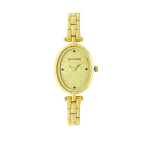 Sonata Wedding Edition - Champagne Dial Stainless Steel Strap - 8148YM01 - KRISHNA WATCH COMPANY