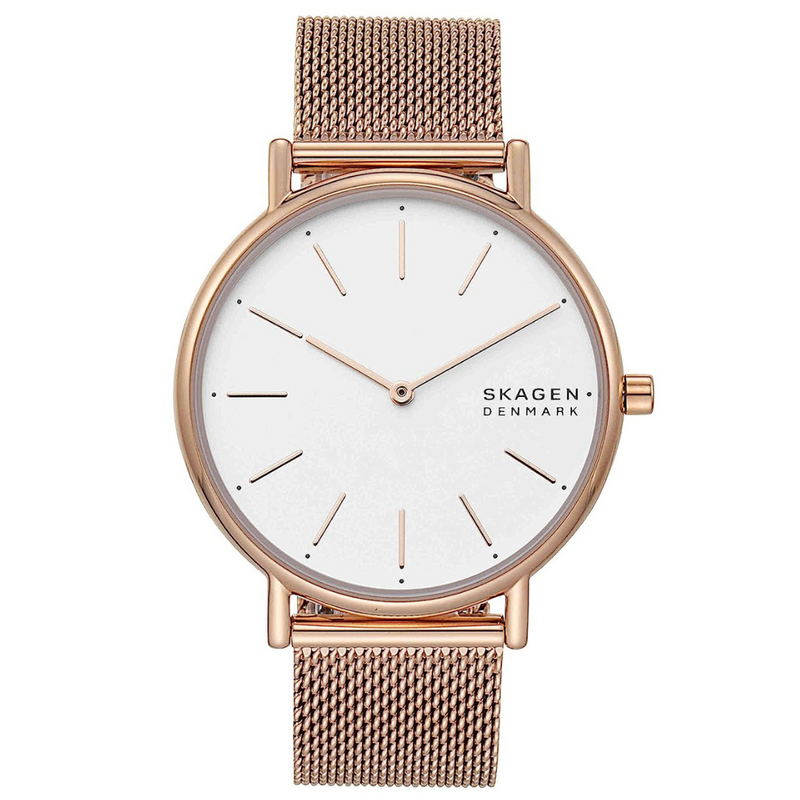 Signatur Rose-Tone Steel Mesh Watch  SKW2784