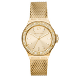MICHAEL KORS Lennox Pavé Gold-Tone Mesh Watch MK7335