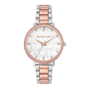 Michael Kors Pyper Two-Tone Embossed Logo Watch MK4667 - KRISHNA WATCH COMPANY