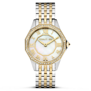 Cerruti Women Jesina Round White Watches CECIWLG0008203W - KRISHNA WATCH COMPANY