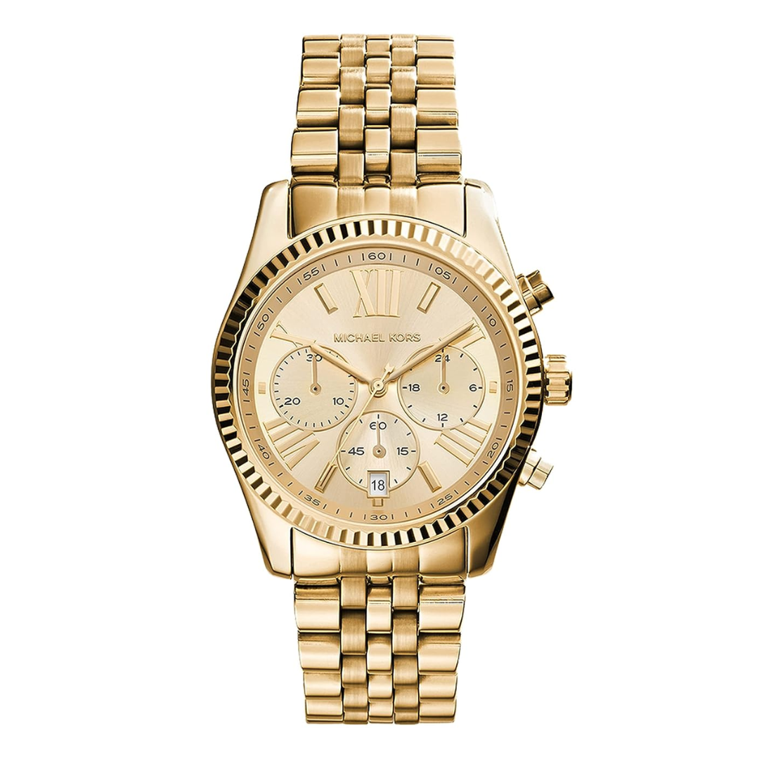 Michael Kors Lexington Analog Gold Dial Women's Watch - MK7378