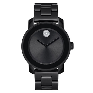 Movado Women Bold Iconic Round Black Watches 3600803 - KRISHNA WATCH COMPANY