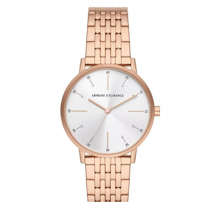 Armani Exchange Women Lola Round White Watches - AX7145SET - KRISHNA WATCH COMPANY