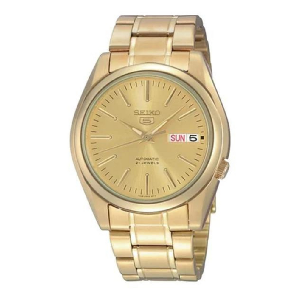 Seiko SNKL48K1 Gold Plated Case and SS Band Men's Watch - KRISHNA WATCH COMPANY