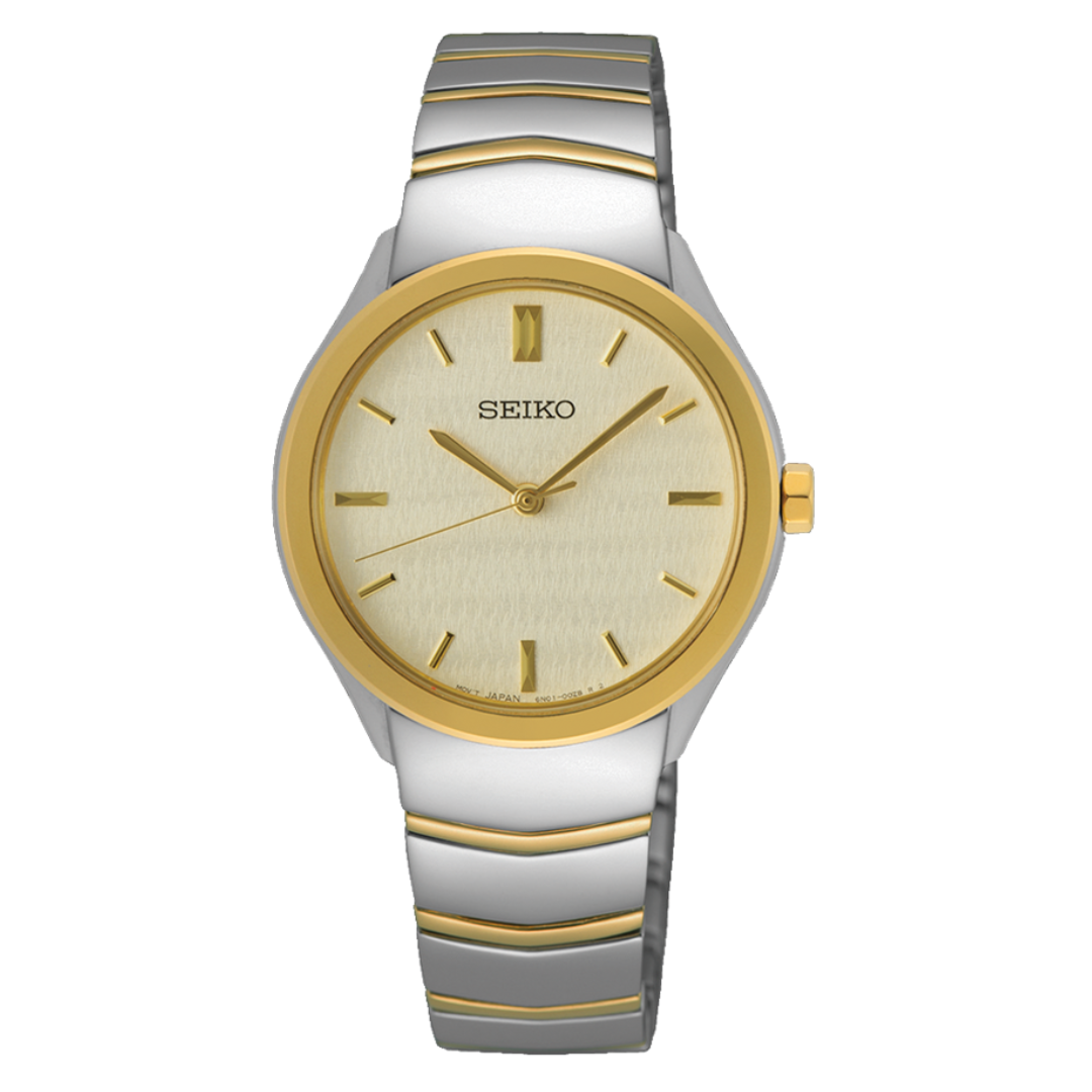 SEIKO WOMAN WATCH SUR550P1 BICOLOR STEEL - KRISHNA WATCH COMPANY