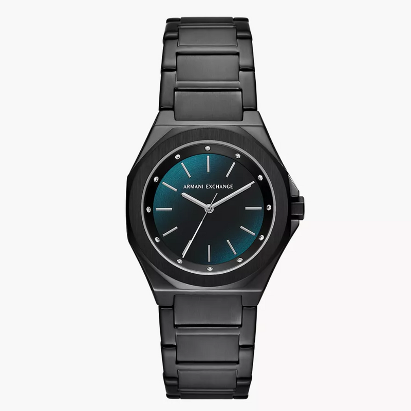 Armani Exchange Three-Hand Black Stainless Steel Watch AX4609 - KRISHNA WATCH COMPANY