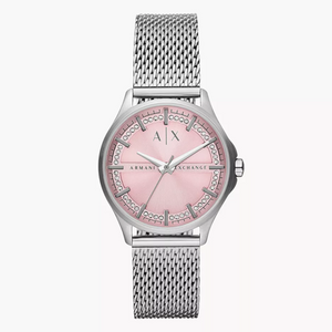 Armani Exchange Three-Hand Stainless Steel Mesh Watch AX5273 - KRISHNA WATCH COMPANY