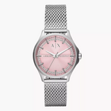 Armani Exchange Three-Hand Stainless Steel Mesh Watch AX5273