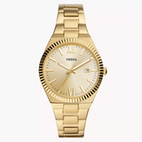 FOSSIL Scarlette Three-Hand Date Gold-Tone Stainless Steel Watch ES5299