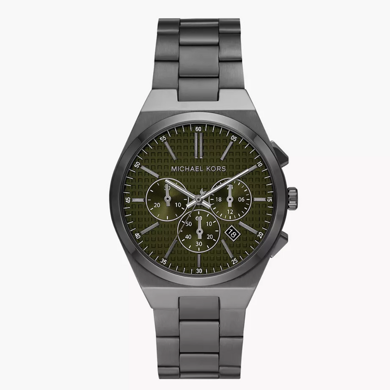 Michael Kors Lennox Chronograph Gunmetal Stainless Steel Watch MK9118 - KRISHNA WATCH COMPANY