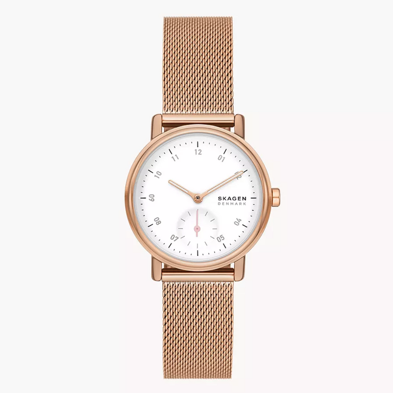 Kuppel Lille Two-Hand Sub-Second Rose Gold Stainless Steel Mesh Watch SKW3099