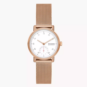 Kuppel Lille Two-Hand Sub-Second Rose Gold Stainless Steel Mesh Watch SKW3099 - KRISHNA WATCH COMPANY