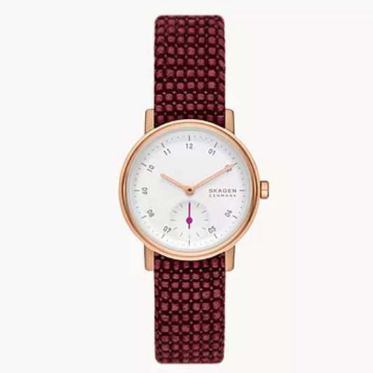 Kuppel Lille Two-Hand Sub-Second Pink Kvadrat Wool Watch SKW3104