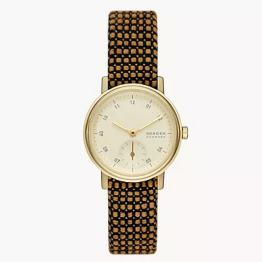 Kuppel Lille Two-Hand Sub-Second Brown Kvadrat Wool Watch SKW3106
