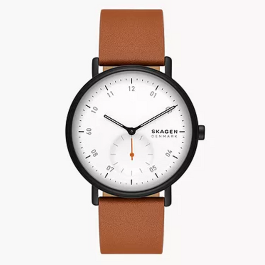 Kuppel Two-Hand Sub-Second Brown Leather Watch SKW6889