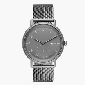 Kuppel Two-Hand Sub-Second Charcoal Stainless Steel Mesh Watch SKW6891 - KRISHNA WATCH COMPANY