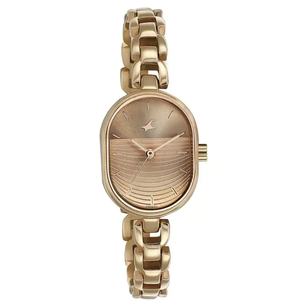 FASTRACK STYLE UP GOLDEN DIAL METAL STRAP WATCH FOR GIRLS 6258WM01 - KRISHNA WATCH COMPANY