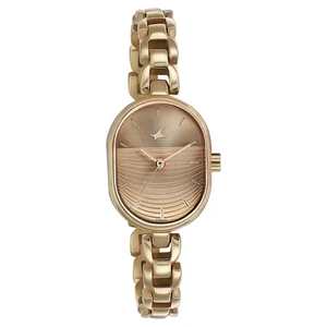 FASTRACK STYLE UP GOLDEN DIAL METAL STRAP WATCH FOR GIRLS 6258WM01 - KRISHNA WATCH COMPANY
