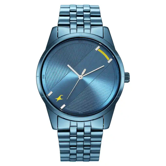 Fastrack STUNNERS 3.0 BLUE DIAL METAL STRAP WATCH 3277QM01