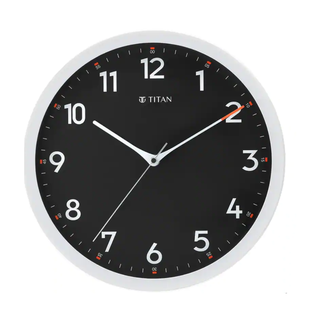 Titan Contemporary Wall Clock with Silent Sweep Technology - 30 cm x 30 cm (Medium) W0012PA01